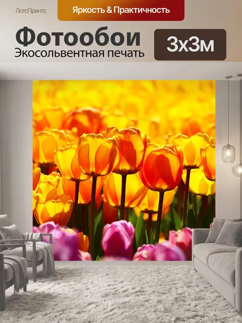 Фотообои Желтый тюльпан коллекция
