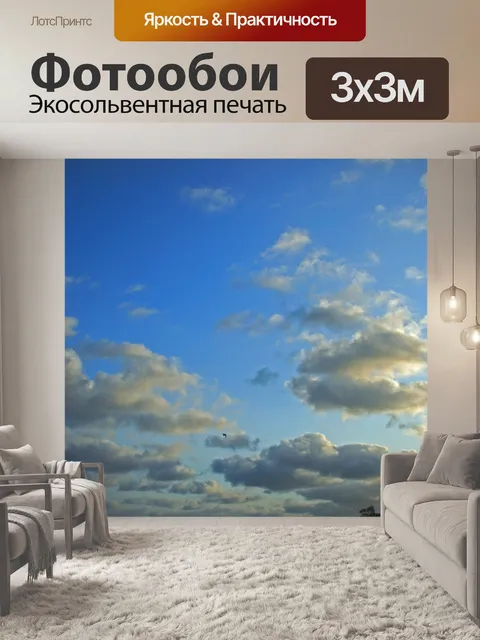 Фотообои Тонированные облака над прибрежной зоной