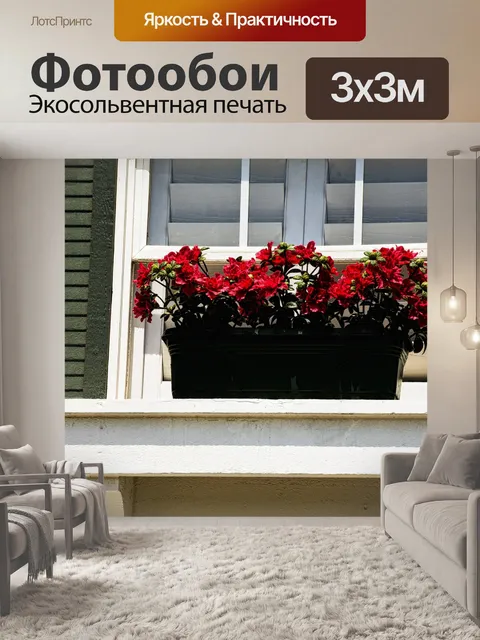 Фотообои Цветы в Window Box