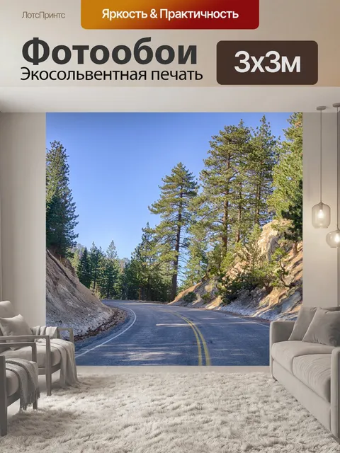 Фотообои Гора Лесная дорога