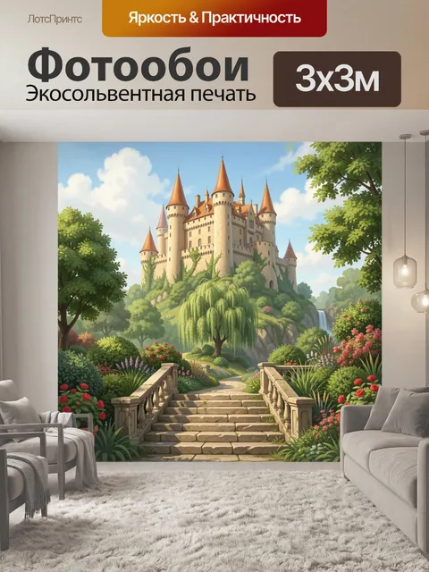 Фотообои Сказочный замок в саду
