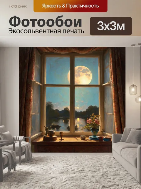 Фотообои пастельный лунный свет