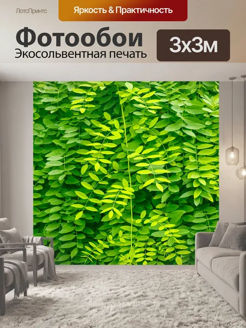 Фотообои Зеленые листья фон