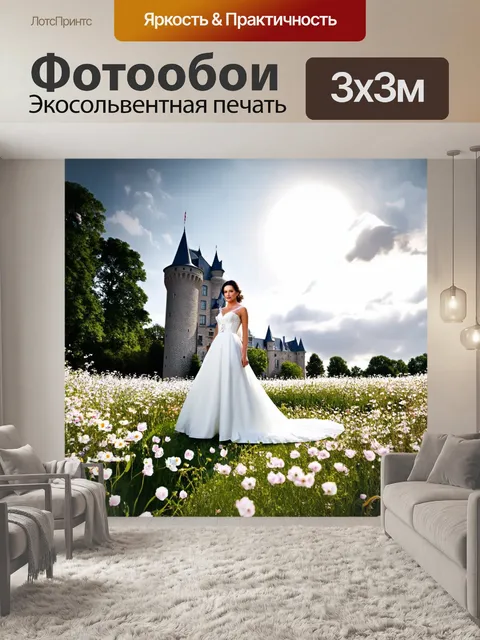 Фотообои весна — старый замок