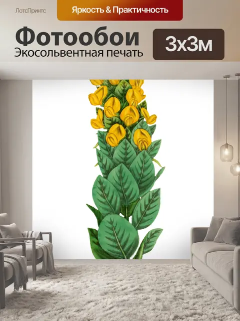 Фотообои Клипарт Цветочная роспись искусства