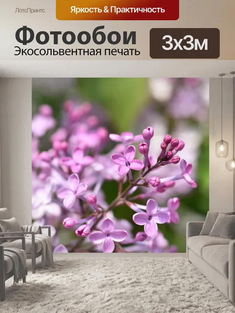 Фотообои Сиреневый цветок
