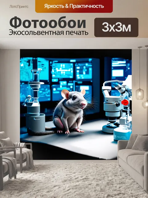 Фотообои в объективах исследовательской лаборатории