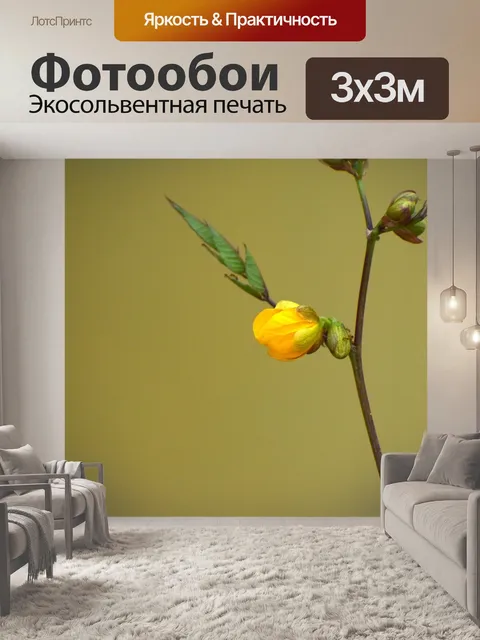 Фотообои Желтый цветок