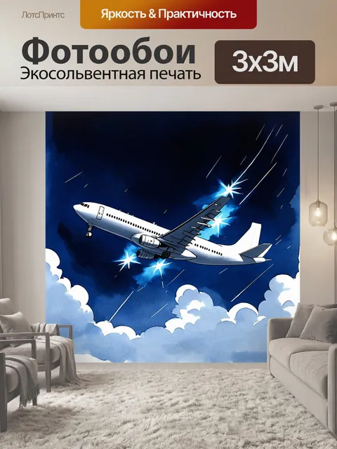 Фотообои пассажирский самолет