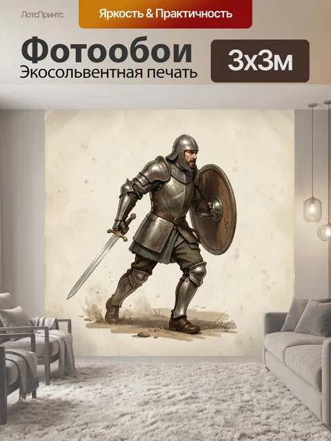 Фотообои Рыцарь в доспехах с мечом
