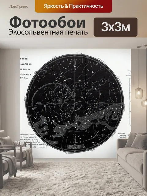 Фотообои Астрономическая карта южного созвездия