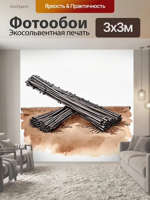 Фотообои создайте детализированную иллюстрацию