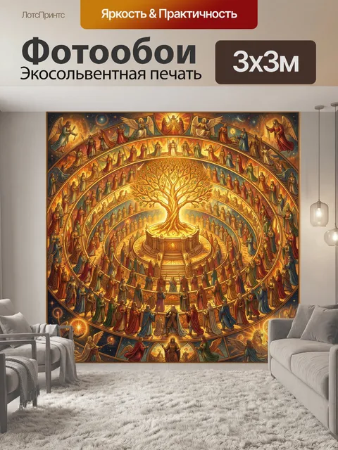 Фотообои Мистическое древо и ангельский хоровод