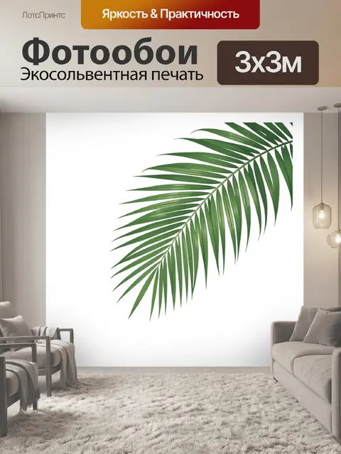 Фотообои Зеленая пальмовая ветвь