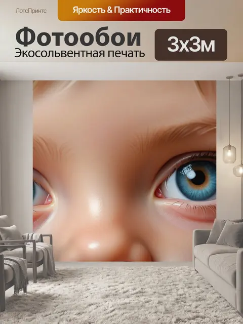 Фотообои с ребенком