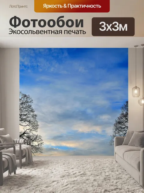 Фотообои фоне неба и деревьев