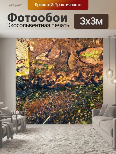 Фотообои земля и галька в воде