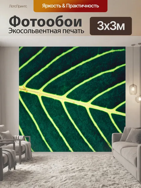 Фотообои Желто-зеленые листья