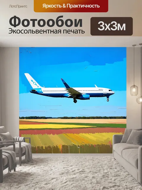 Фотообои пассажирский самолет
