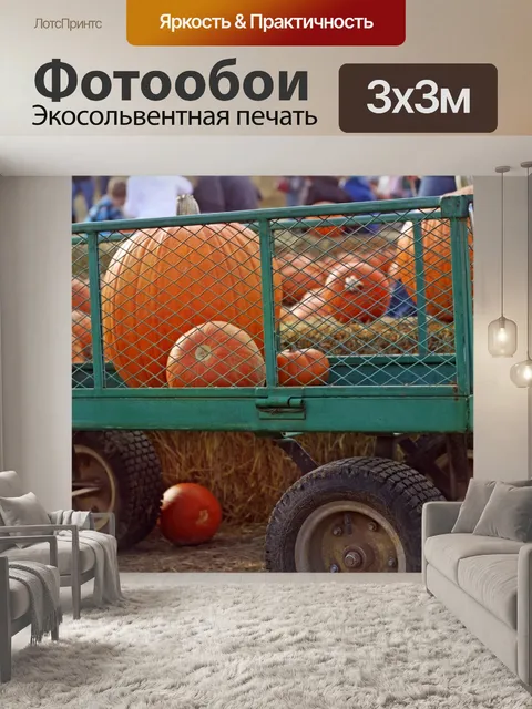 Фотообои Корзина из тыквы