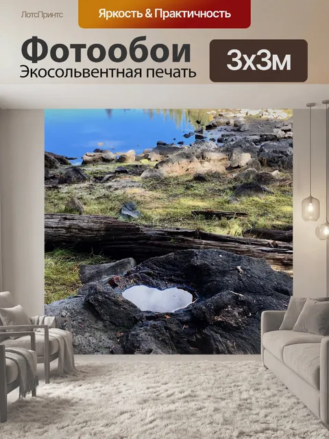 Фотообои Сердцеобразная лужа