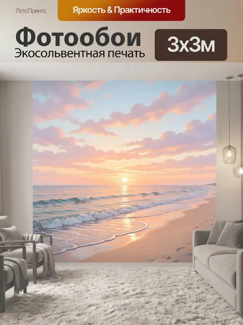 Фотообои Морской берег на рассвете