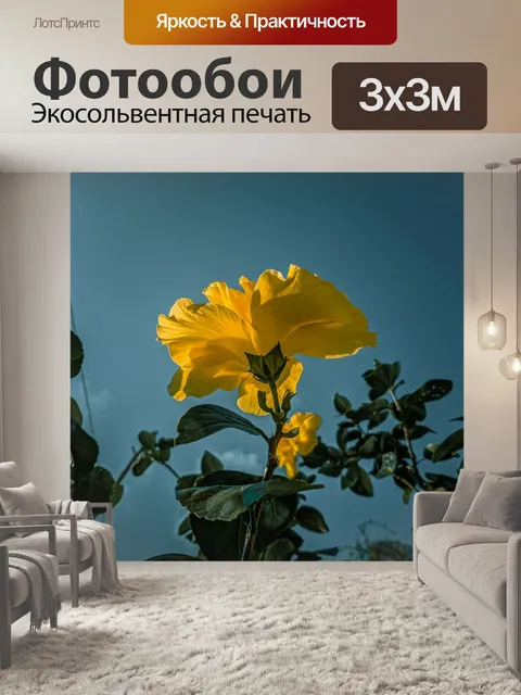 Фотообои Желтый цветок