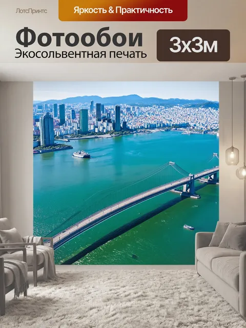 Фотообои вид на владивосток с высоты птичьего полета