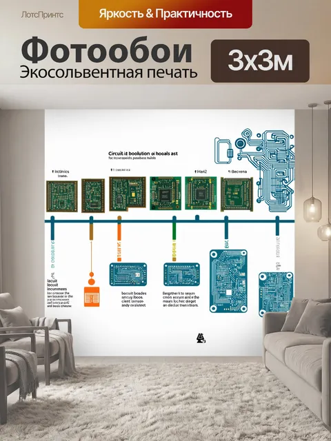 Фотообои историческая эволюция печатной платы