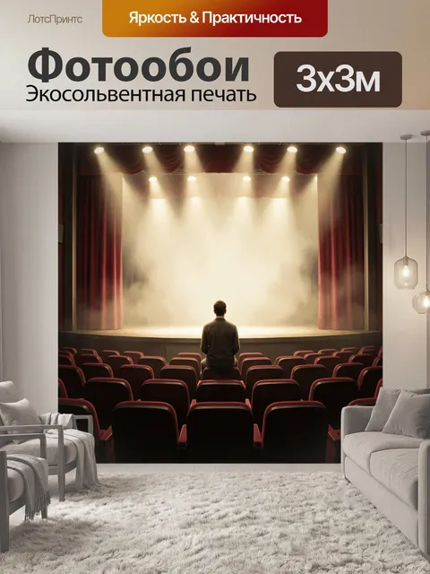Фотообои Одинокий зритель в зале