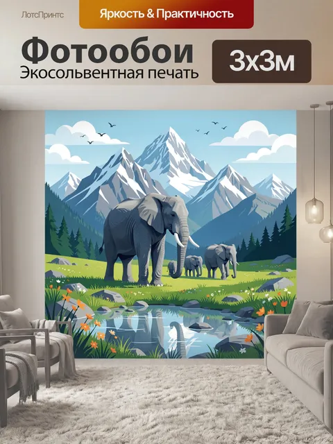 300 × 300 см · Экосольвентная печать