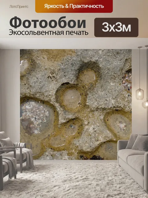 Фотообои Маленькие круглые каменные лужи