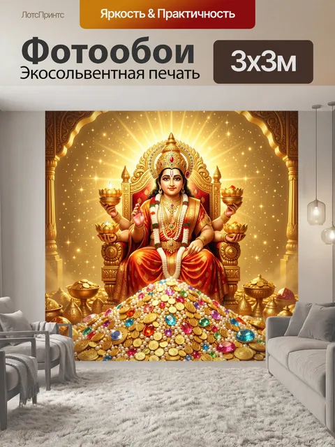 Фотообои Богиня богатства на троне