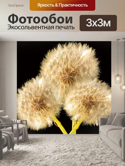 Фотообои одуванчик