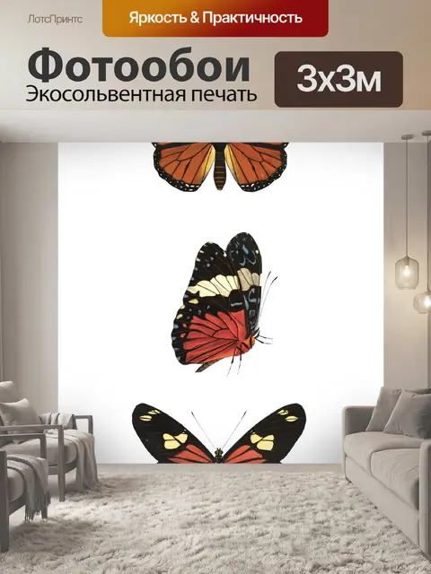 Фотообои Клипарт бабочка винтажное искусство