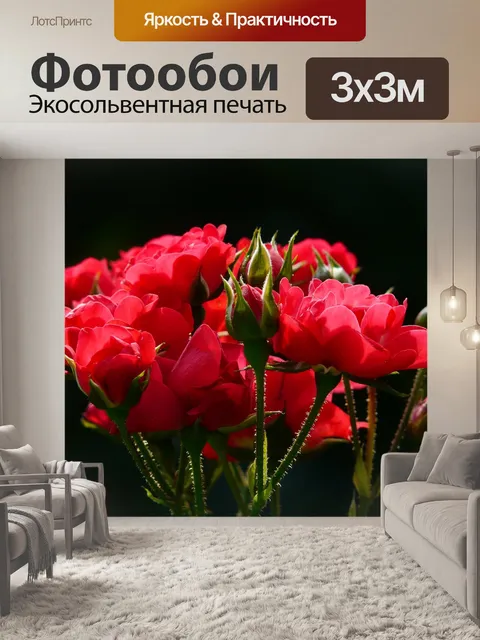 Фотообои Букет из красных роз, торжеств