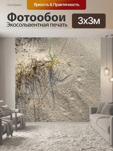 Фотообои Крупный план песчаных трав на пляже