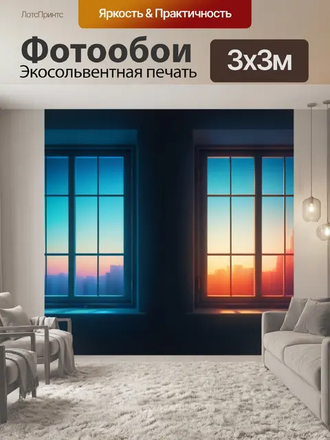 Фотообои с окном