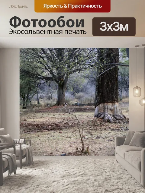 Фотообои деревья с кистью в фоновом режиме