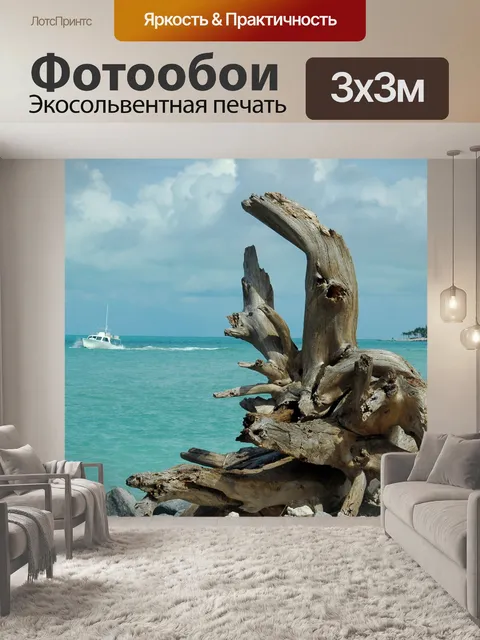 Фотообои Driftwood на пляже