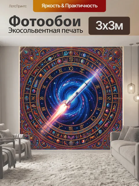 Фотообои Ракета в зодиакальном вихре