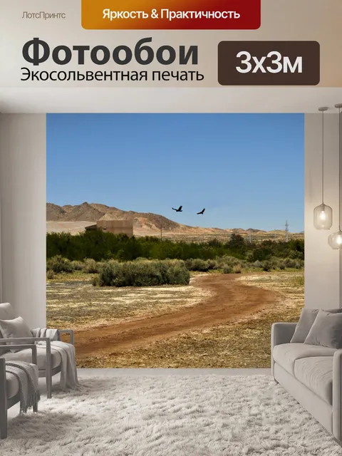 Фотообои Путь грязи пустыни