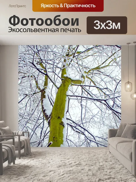 Фотообои Дерево Зима и снег