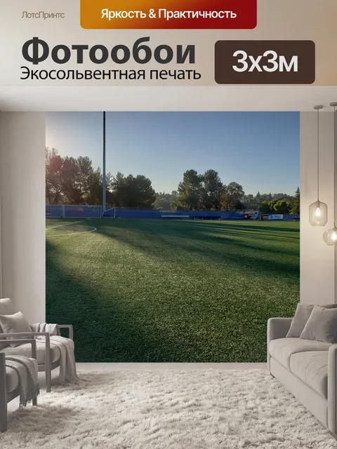 Фотообои Рано утром футбольное поле