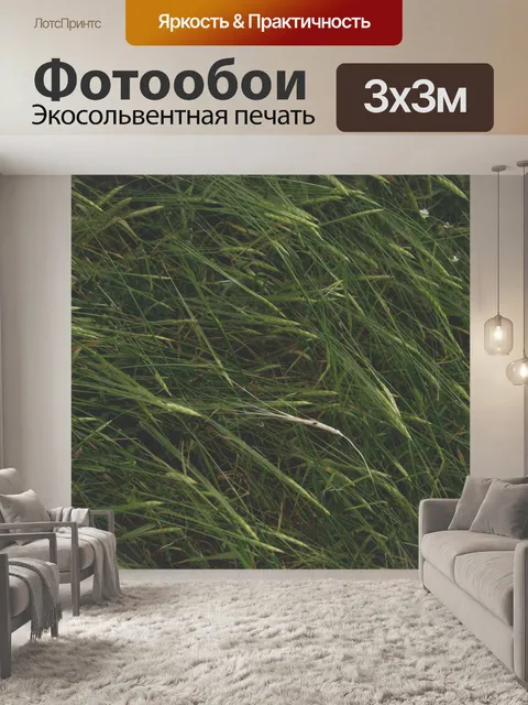 Фотообои Длинная пшеница на ветру