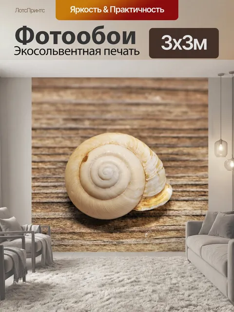 Фотообои Белая улитка на дереве крупным планом
