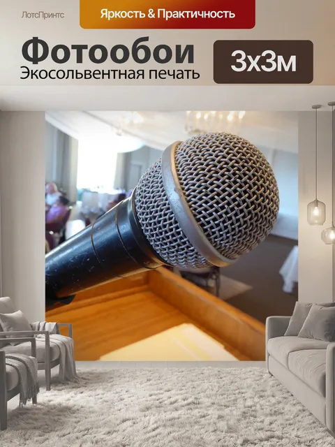 Фотообои Крупным планом микрофон