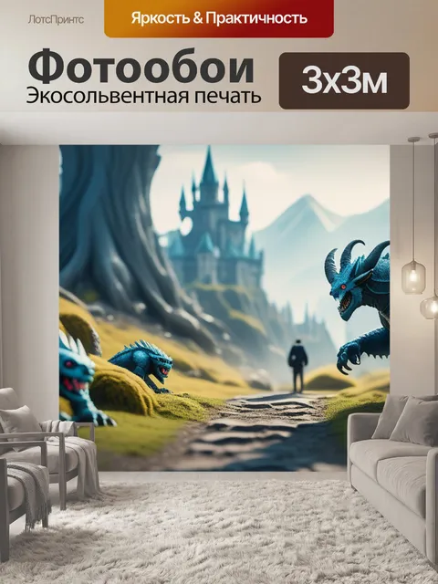 Фотообои пейзаж с монстрами вдохновляющий