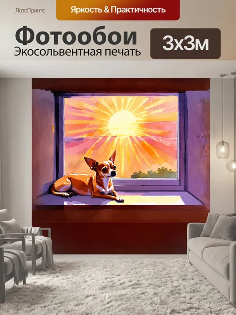 Фотообои вечерний пейзаж с чихуахуа