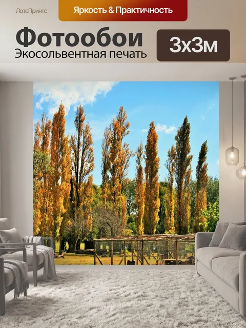 Фотообои тополя на ферме